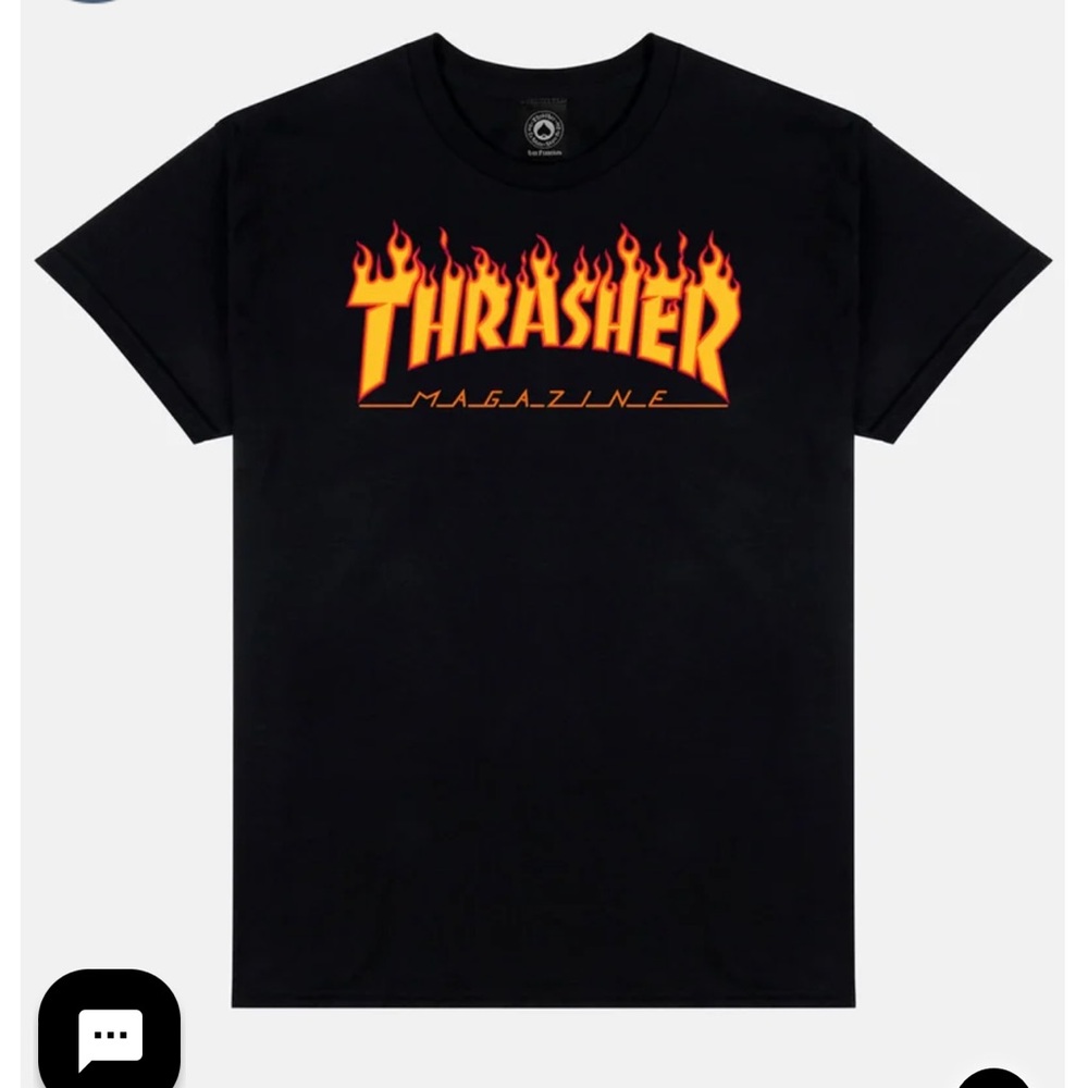 THRASHER Flame Logo Mens Tee size large